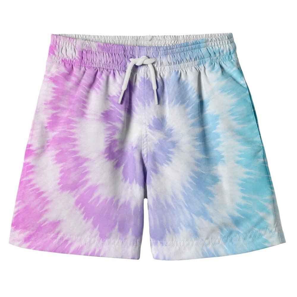 Stella Cove NWT Boys Pink Blue Tie Dye Print Elastic Waist Swim Trunks Size 14Y